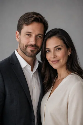 AI couple portrait generator Studio Professional Couple Headshot